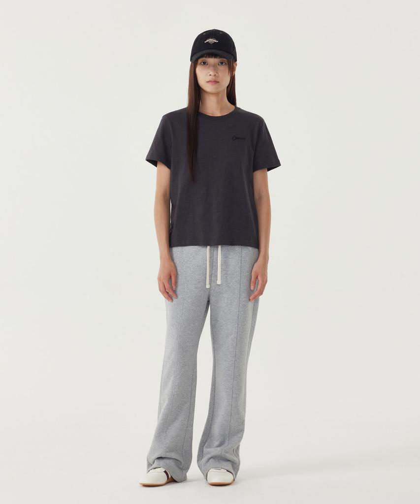 COVERNAT WOMAN Semi Bootcut Sweatpants Melange Gray