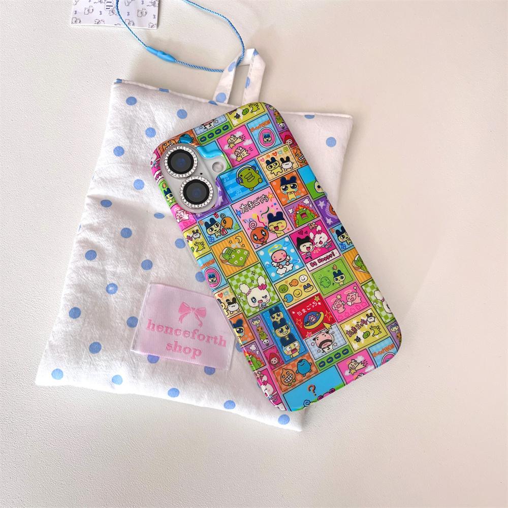 Cute Cartoon with Charm Phone Case for iPhone 14 13Pro 16promax 15 15Pro 16 13 Cover Korean Kawaii Shockproof Protective Cover