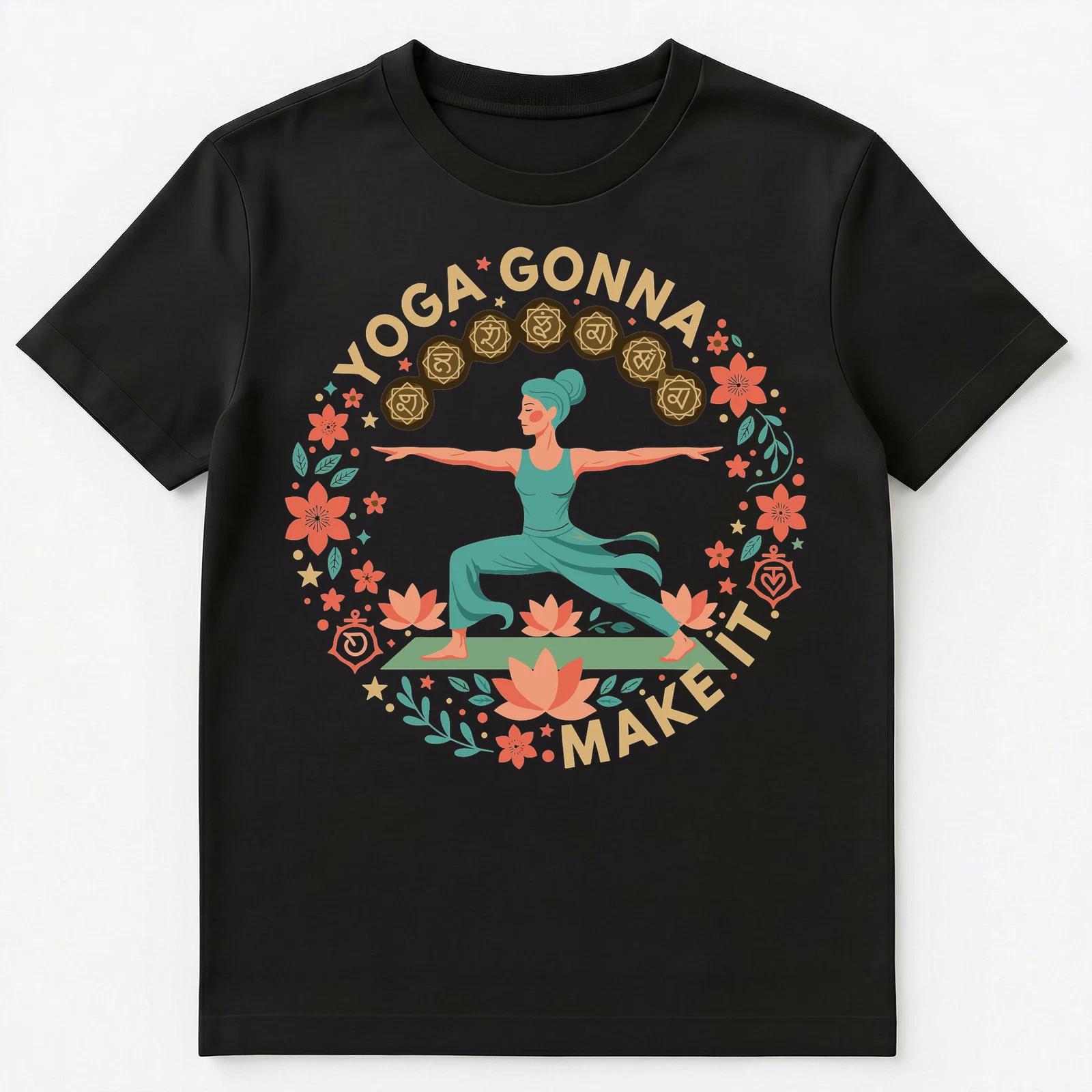 

Empowering Yoga Motivation Quote Chakra Design Unisex T-Shirt L