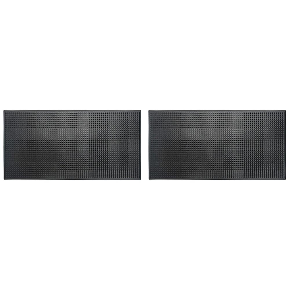 Bar Mat Rubber Coffee Bar Mats Anti-slip PVC Cup Mat Waterproof Heat Resistant Drain Mat for Bar Cafe Barista Cocktail Bartender Cup Holders 5