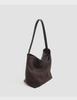 2024 Autumn/Winter High-End Matte Leather Women's Large Capacity Bucket Tote Bag - Versatile for Commuting