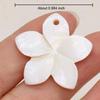 5pcs/Pack 25mm White Petal Shape Natural Freshwater Shell Pendant Charms for Jewelry Making DIY Necklace Earrings Accessories