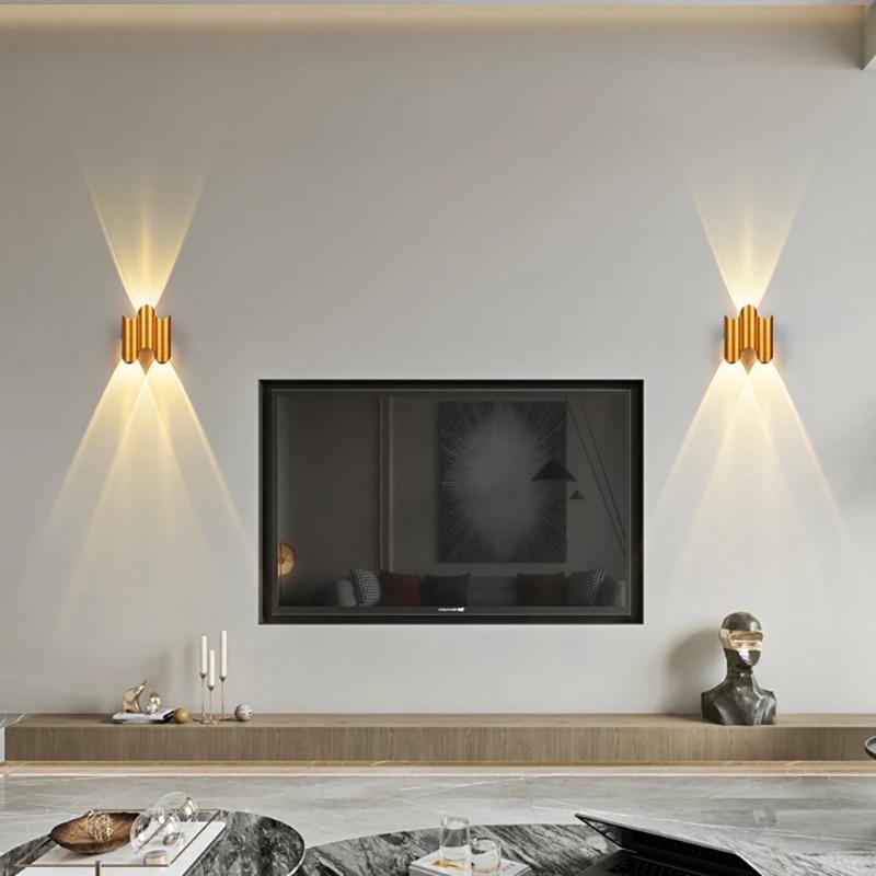 LED nástěnné svítidlo vnitřní a venkovní IP65 Vodotěsné Moderní minimalistický styl 3W/5W/7W žárovky Hliníkové verandové zahradní osvětlení