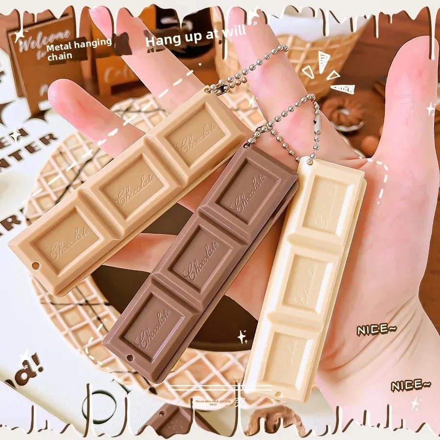 

Шоколадная складная расческа-зеркало Высокий уровень внешнего вида Милая и девичья Маленькая складная расческа-зеркало для девочки Портативная интегрированная расческа