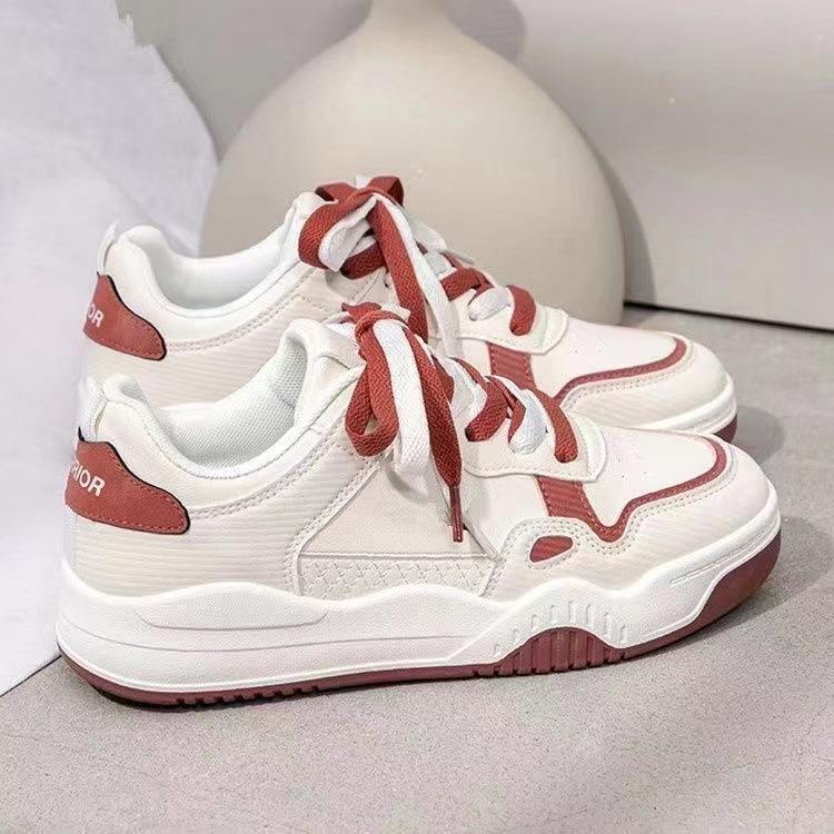 Women's Thick-Soled Casual White Shoes Spring New Special-Interest Design All-Matching Casual Sports Sneakers