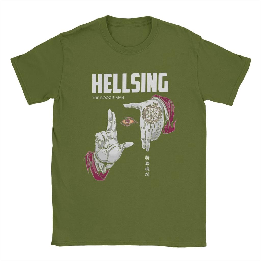 Casual Hellsing The Boogies Man T-Shirt for Men Crewneck 100% Cotton T Shirt Short Sleeve Tee Shirt Adult Tops