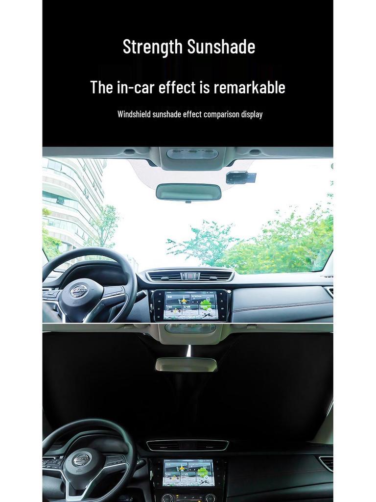 Buick Sunshade Visor for Excelle, Regal, Park Avenue: Front Windshield Heat Insulation & Light Blocking Curtain