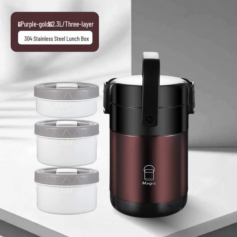 Wutuo Portable Insulated Multi-Compartment Lunch Box