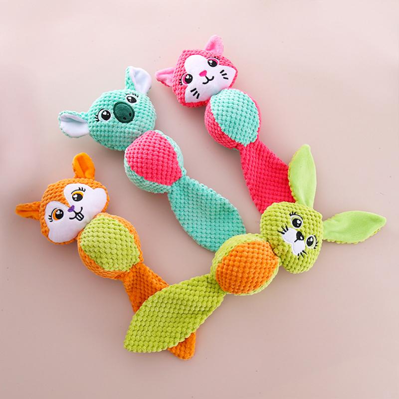 1 PC Pet Plush Toy Dog Bites and Sounds Interactive Toys for Indestructible Dogs Corn Velvet Ball Shaped Speaker Cute Animal Shape