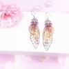 Fashion Jewelry Butterfly Earring Fairy Simulation Insect Wing Hook Earring Translucent Cicada Wing Drop Earrings Woman Jewelry