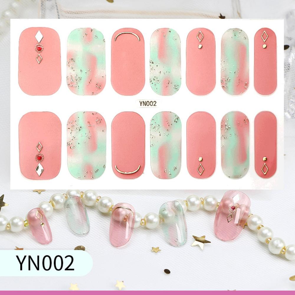 Whitening Three-dimensional Nail Sticker Full Sticker Waterproof Nail Patch Advanced Sense Simple Wind Nail Polish Glue