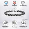 Vnox Punk Drachenschuppen Rolo Kette Armbänder Für Männer Jugendliche Jungen, Schlangenstrukturierte Edelstahl Glieder Armband Schmuck Geschenk