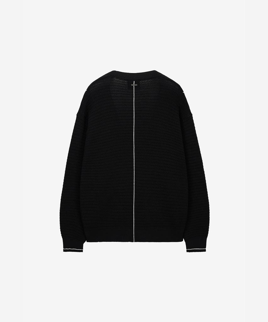 Ziosongzio Semblance Double-Breasted Cardigan Black Zi2Kt810Bk