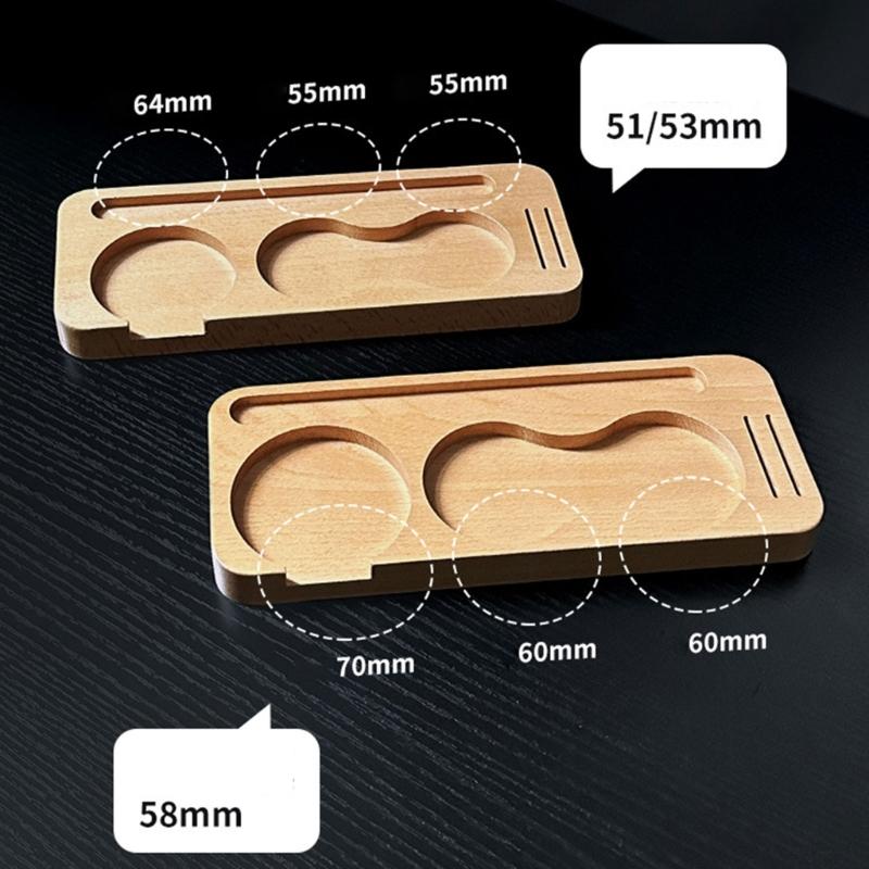 Natural Grinder Base Espresso Tamper Stand Solid Coffee Tamper Bases Wood Material Must Have Tool for Coffee Enthusiasts