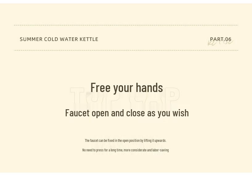 Modern Minimalist Kettle with Self-Equipped Faucet for Cold Water, Fruit Infusions, and Lemonade; Fits in Refrigerator; Household Plastic Ice Bucket.