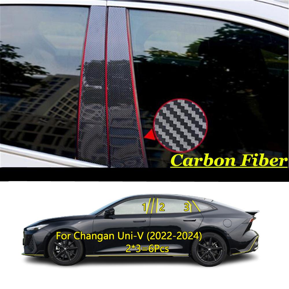 TPU/Glossy Mirror Door Central Middle Window Pillar Post CoverFor Changan UNI-K UNI-T UNI-V -2024 Decoration Sticker Plate