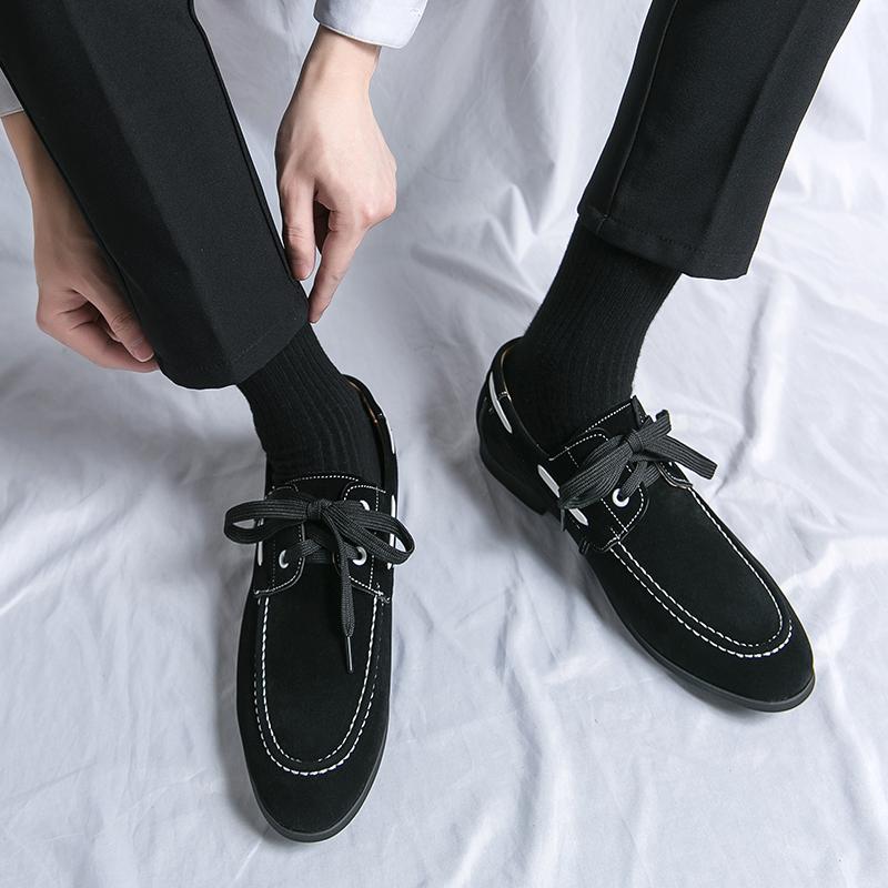 2024 Men's High Quality Oxford Shoes  Social Office Business Dating Formal Party Shoes Lace-Up AndThick Soled Comfort Soft Shoes
