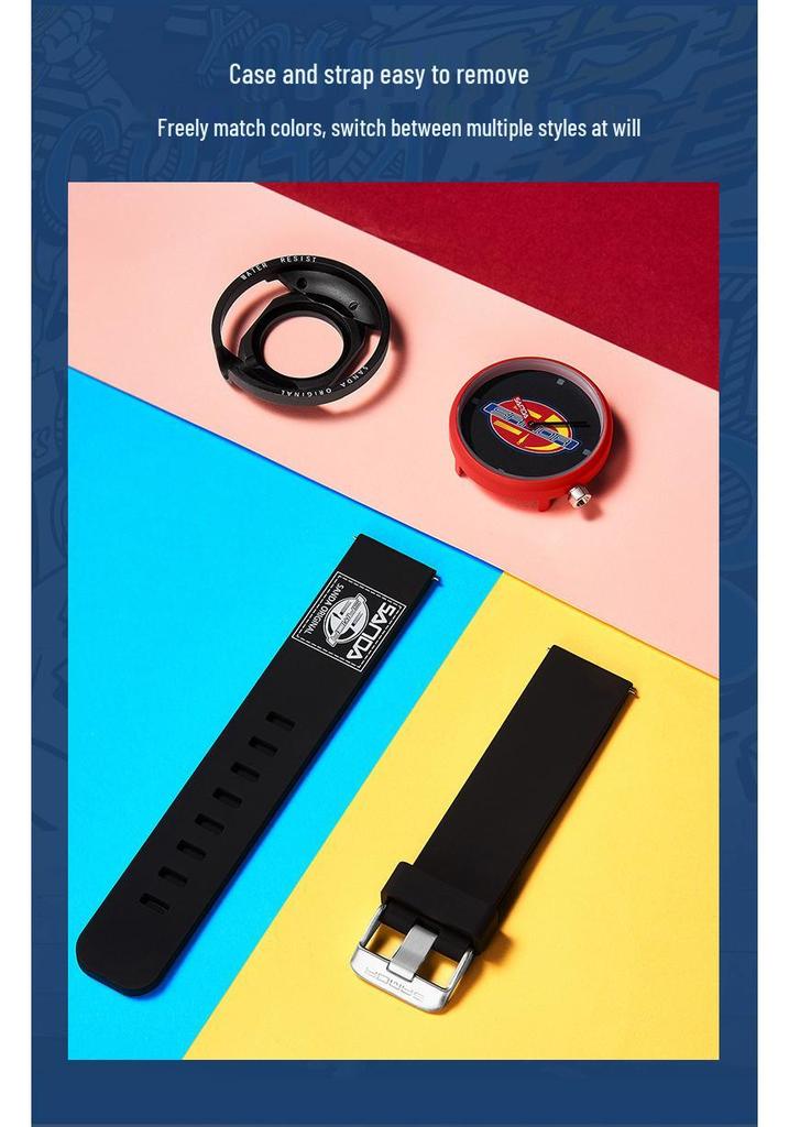 Sanda Creative Quartz Cosplay Watch - Unisex Silicone Fashion for Youth & Students