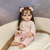 55 cm lebensechte Reborn-Babypuppe mit handgewurzeltem Haar, realistisches Neugeborenes, weiches Silikon, realistische Neugeborenen-Baby-Prinzessinnenpuppen, Mädchen, Kindergeschenk, Spielzeug
