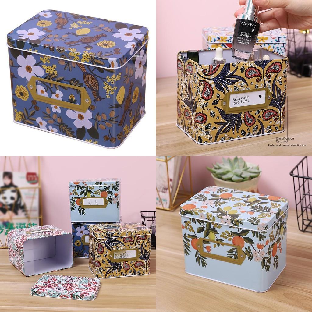 Metall-Aufbewahrungsbox mit Deckel für Wohnzimmer, Schlafzimmer und Arbeitszimmer Dekoration Geschenk