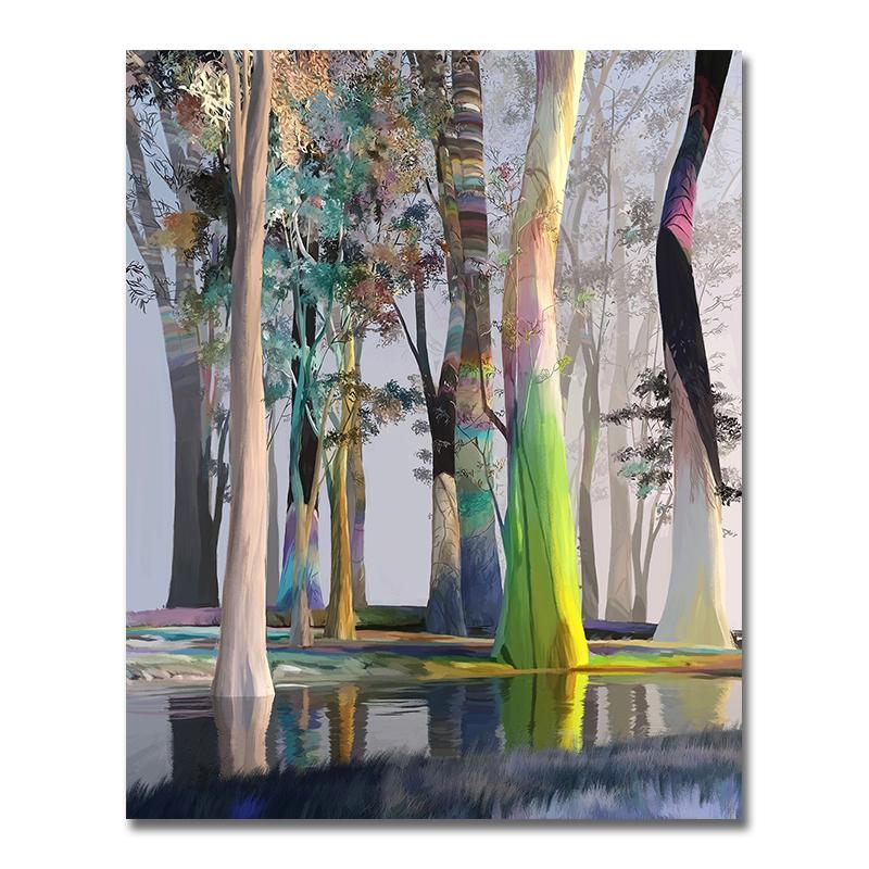 

Современная абстрактная картина маслом «Древо жизни», печать на холсте, постеры, красочное дерево, настенная картина для декора гостиной 50x80 No Frame