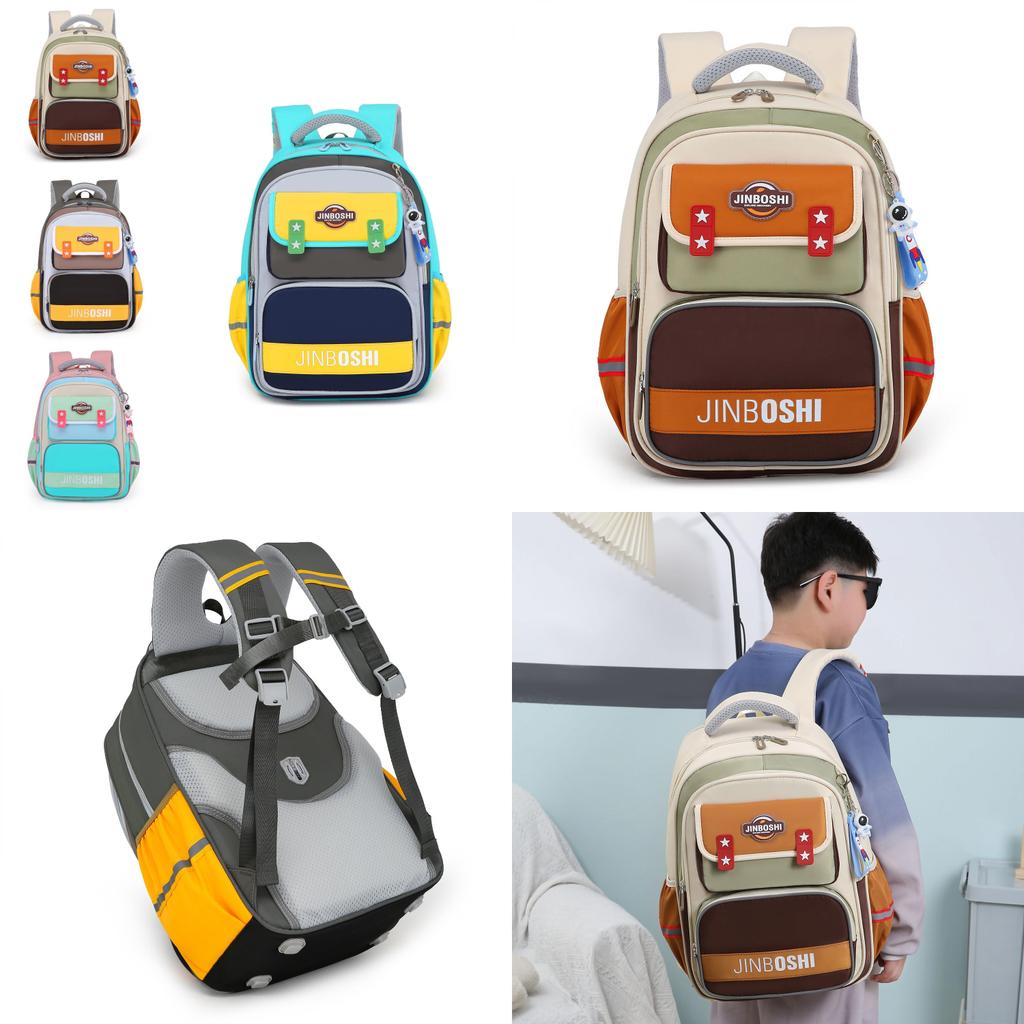 Large Capacity Breathable Nylon Backpack For Boys And Girls In Elementary School