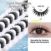 10 Pairs Fluffy Thick 3D Faux Mink Lash Glue Version Full Strip Lashes  Eye Lash Extension