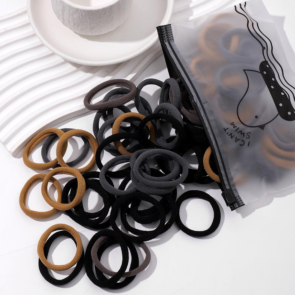 

20/50 шт. Женские Девушки Базовая Резинка для Волос 4,5 см Простая Однотонная Эластичная Повязка на Голову Веревки для Волос Завязки Аксессуары для Волос Держатель для Хвоста 20pcs