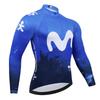 Movistar Autumn Pro Team Cycling Jersey19D Bib Set MTB Uniform Bicycle Clothing Quick Dry Bike Clothes Mens Long Cycling Wear