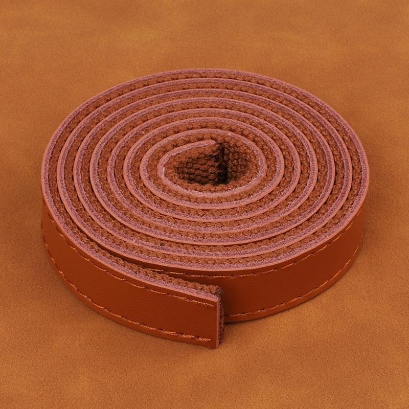 Leather Strap Strips Leather Belt Wrap Single Sided Flat Cord for DIY Crafts Projects Clothing Jewelry Wrapping Making