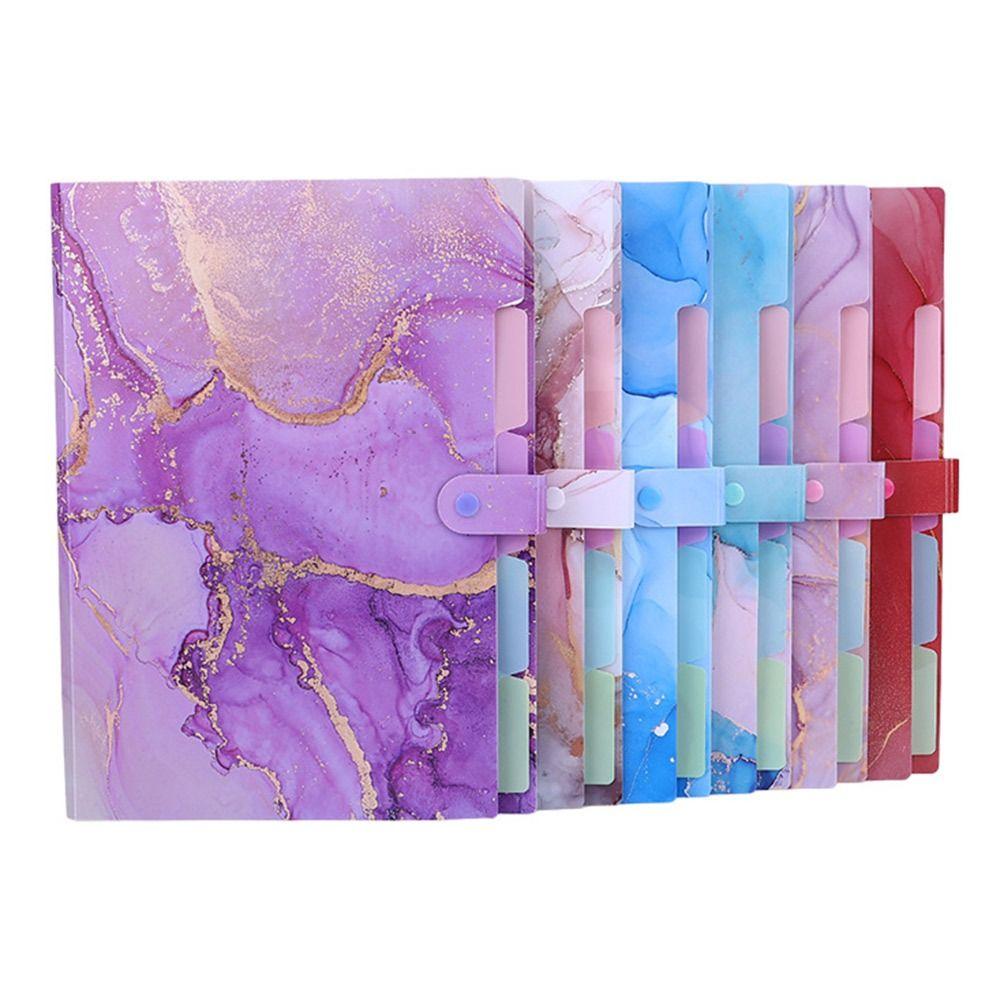 Paintings Collection Book File Folder Multi Layered Document Binder Contract Clamp Data File Bag