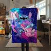 Stitch Cartoon printing Flannel Blanket Bedroom Sofa Camping Warm blanket Gifts for family and friends-MJ018