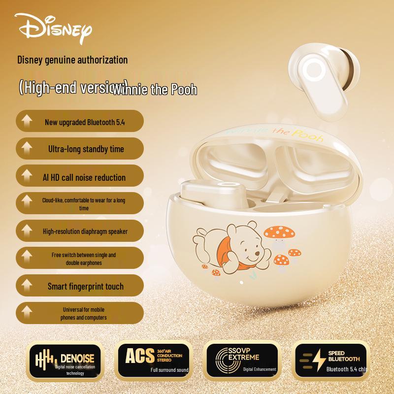 Disney Marie Cat Earbuds: True Wireless Bluetooth, Half In-Ear, HIFI Sound, Stylish Design