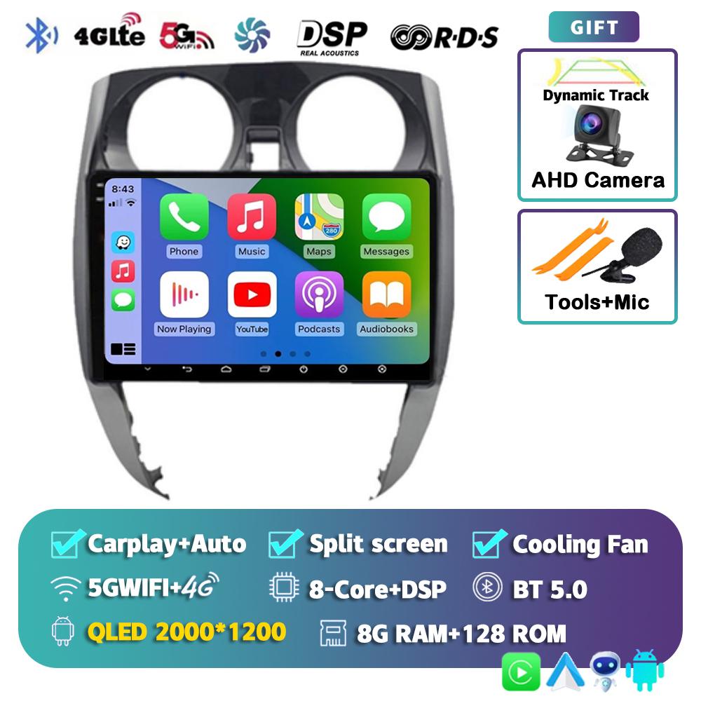 Android 14 Carplay Auto Car Radio For Nissan Note 2 E12 2012 -2021 Multimedia Player GPS Stereo Navigation WIFI+4G DSP 360Camera