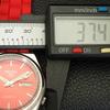 AUTOMATIC 7009A VINTAGE SEIKO 5 JAPAN MENS RED COLOR DIAL WATCH A701513-5 R206b-a701513