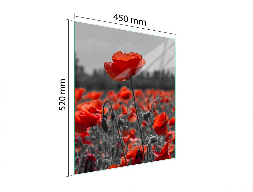 GLASS CUTTING BOARD 45x52 Flower