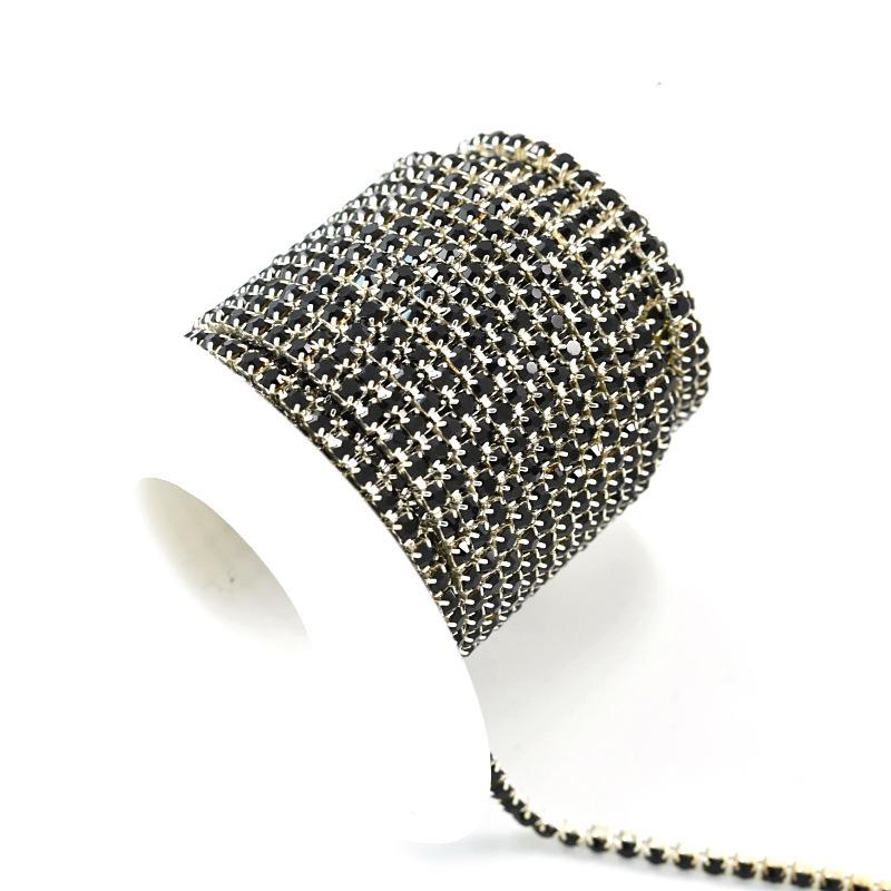 

Цепочка из хрустальных стразов, Цепочка с густыми стеклянными когтями, Аксессуары для одежды, Свадебные аксессуары для DIY, Декоративные аксессуары SS8 dense claw 2.5MM (5 yards/roll)