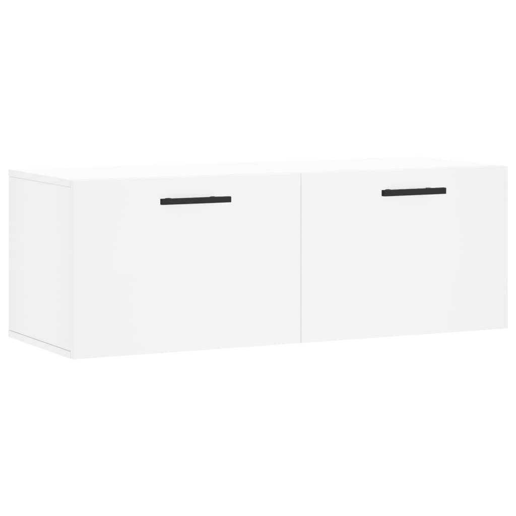 Wall Cabinet White 100 X 36.5 X 35 Cm Engineered Wood