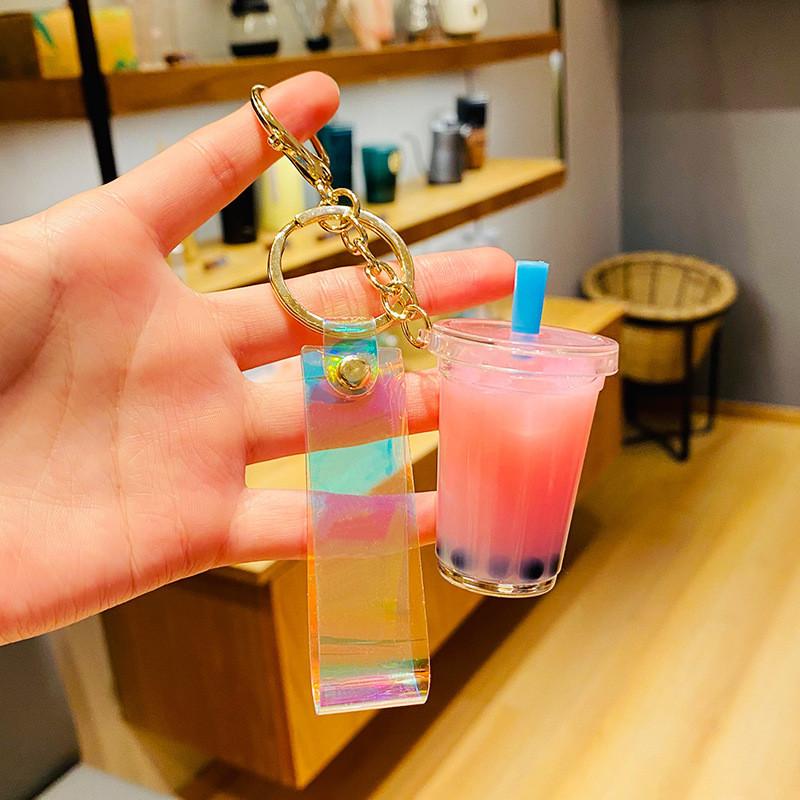 Milk Acrylic Lovely Tea Keychain Ideal For Parties And Day Valentines