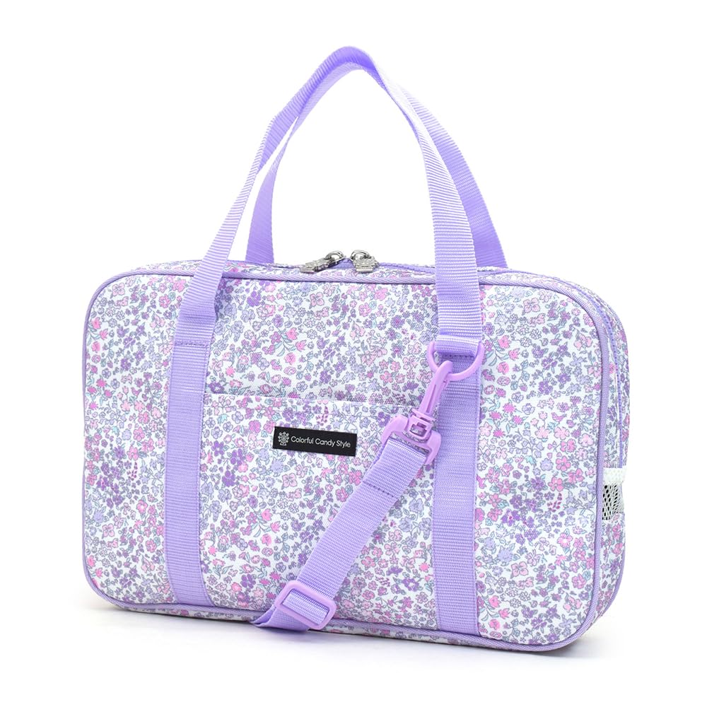 COLORFUL CANDY STYLE Calligraphy and Lightweight Mesh Floral by Elementary with Shoulder Set, Water-Repellent (Side Type), Mist, Kuretake, School,