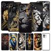 Cross Pattern Bicolor Lion Phone Case Cover for Xiaomi Mi 17 15 14 13 12 11 Ultra 15T 14T 13T 12T 11T Pro Lite 5G Soft TPU Shell