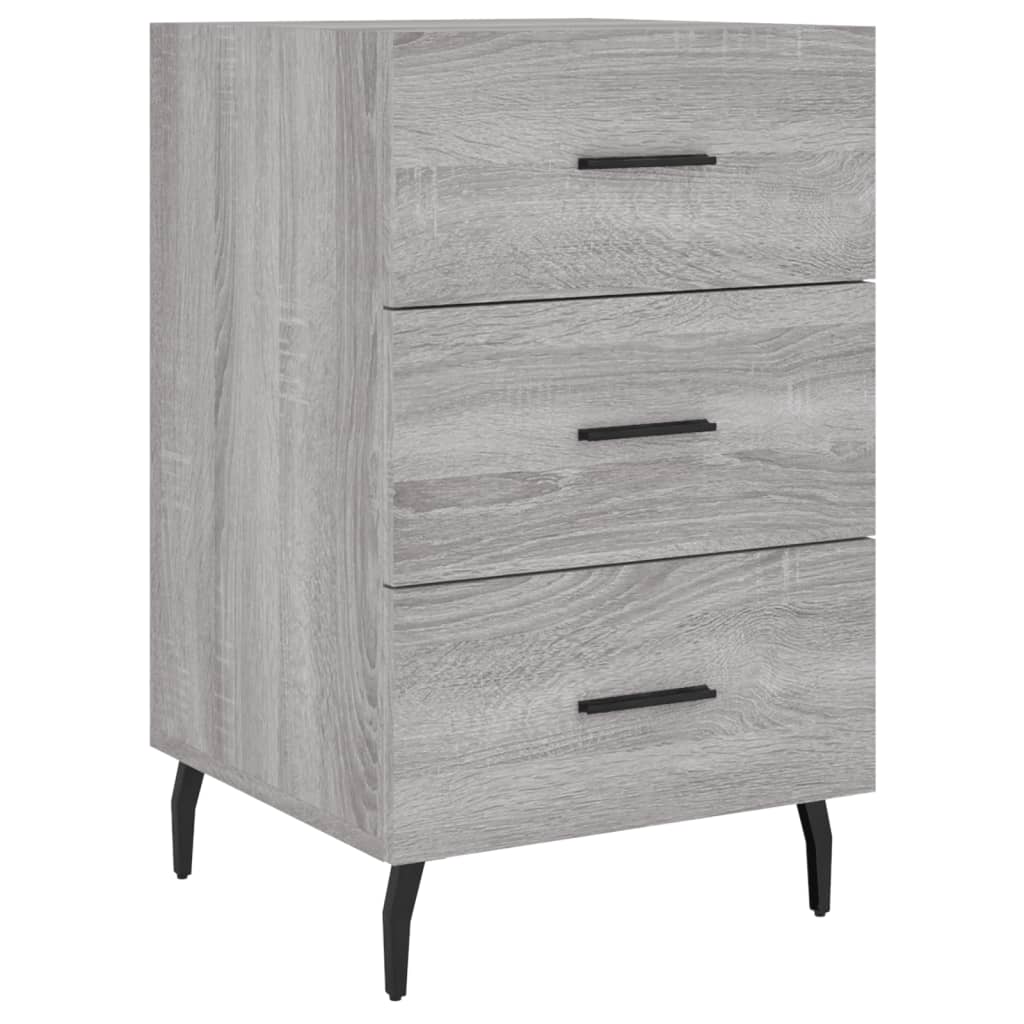 Nightstand Gray Sonoma 40x40x66 cm Particleboard