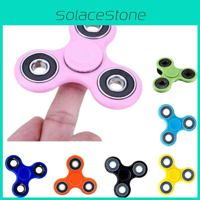 Elegant Wood Hand Spinner Tri Fidget Ceramic Ball Desk Toy For Stress Relief