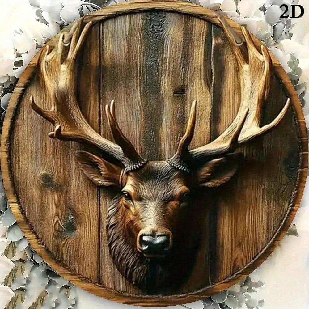 Metal Wall Decor Deer Antlers Rustic Deer Head Farmhouse Art