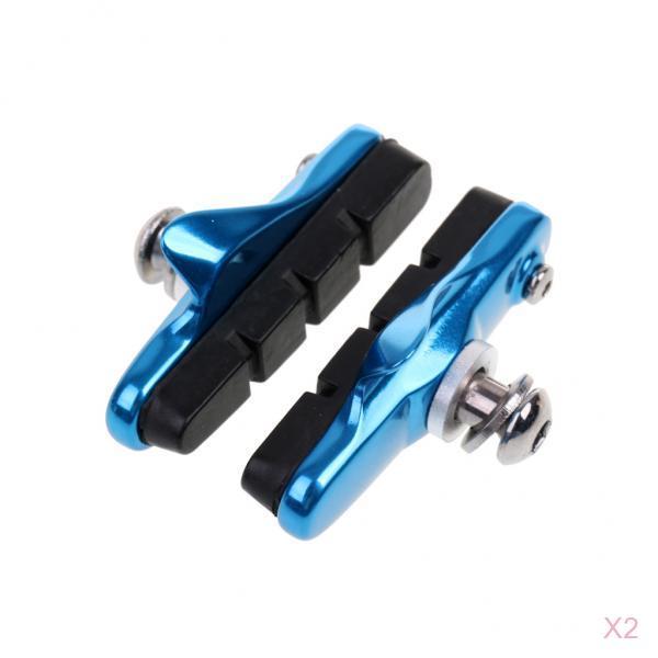 2 Pair Mountain Road Bicycle Cycling Bike Braking Holder Shoes Rubber Pads Blocks Durable Parts