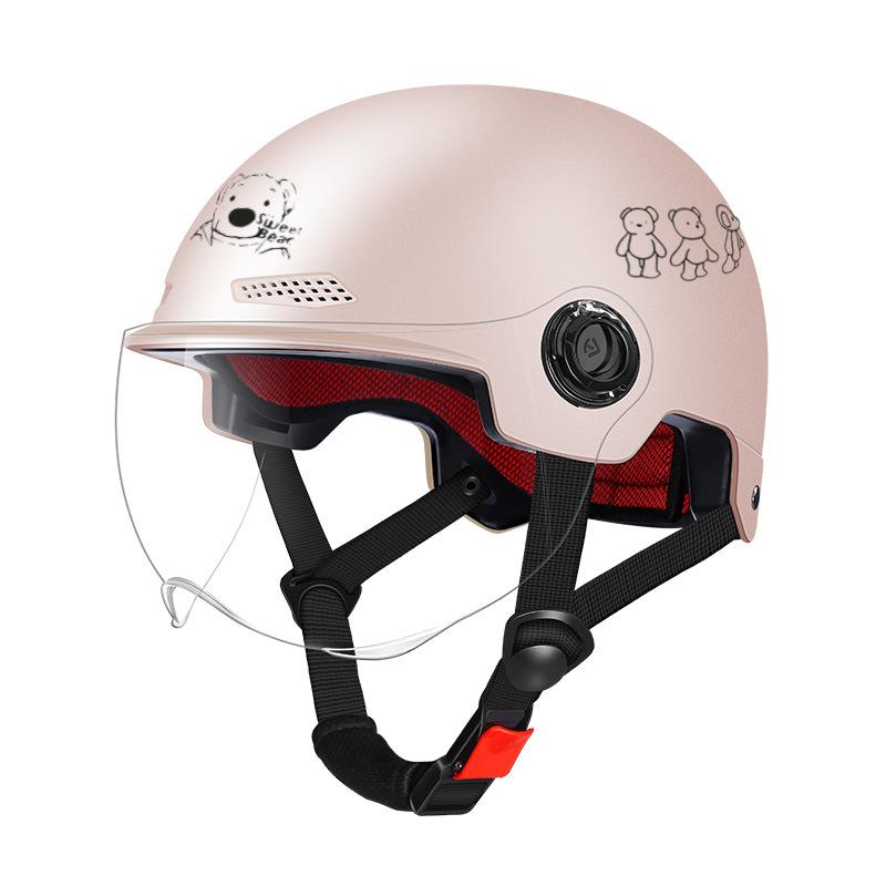 Cycling Helmet Electric Vehicle Women's Autumn and Winter Warm Motorcycle Men's Safety Hat Summer Four Seasons Half Helmet