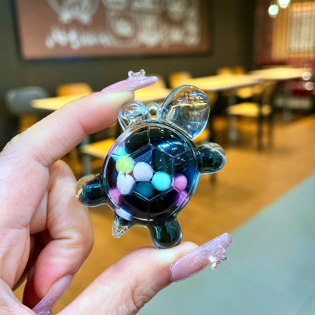 Svietiaca pohyblivá piesková blikajúca korytnačka ozdoba slepá škatuľa stojan na vystavenie šperkov