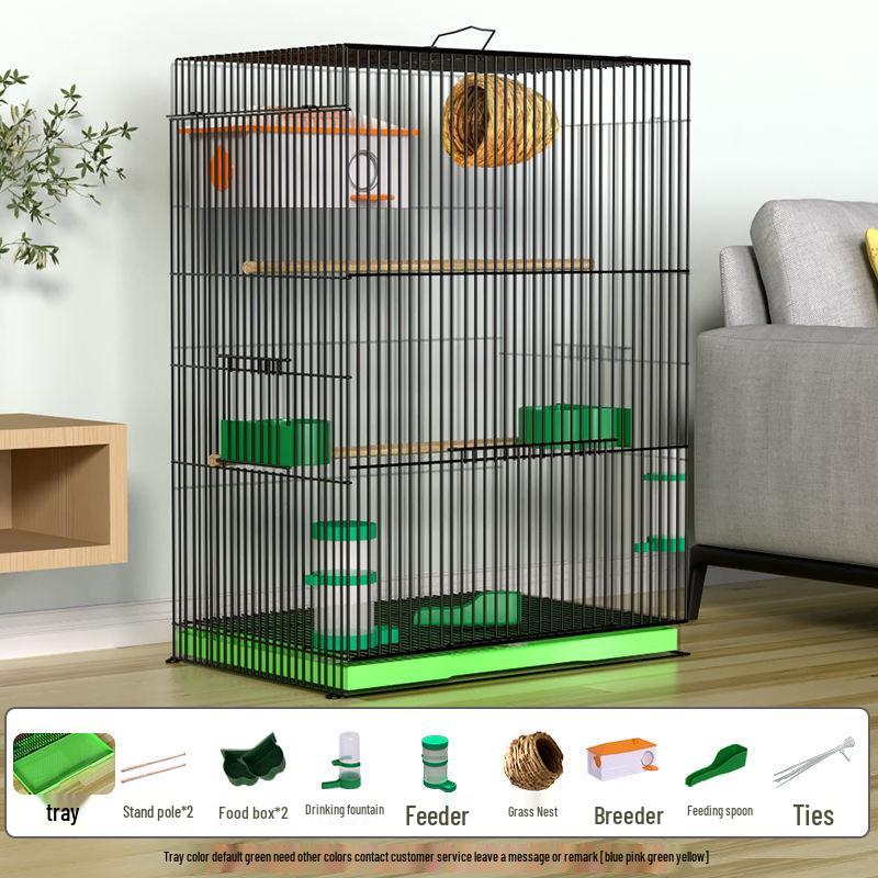 Large Parrot & Bird Cage for Budgies, Peonies, Wrens, Starlings & More