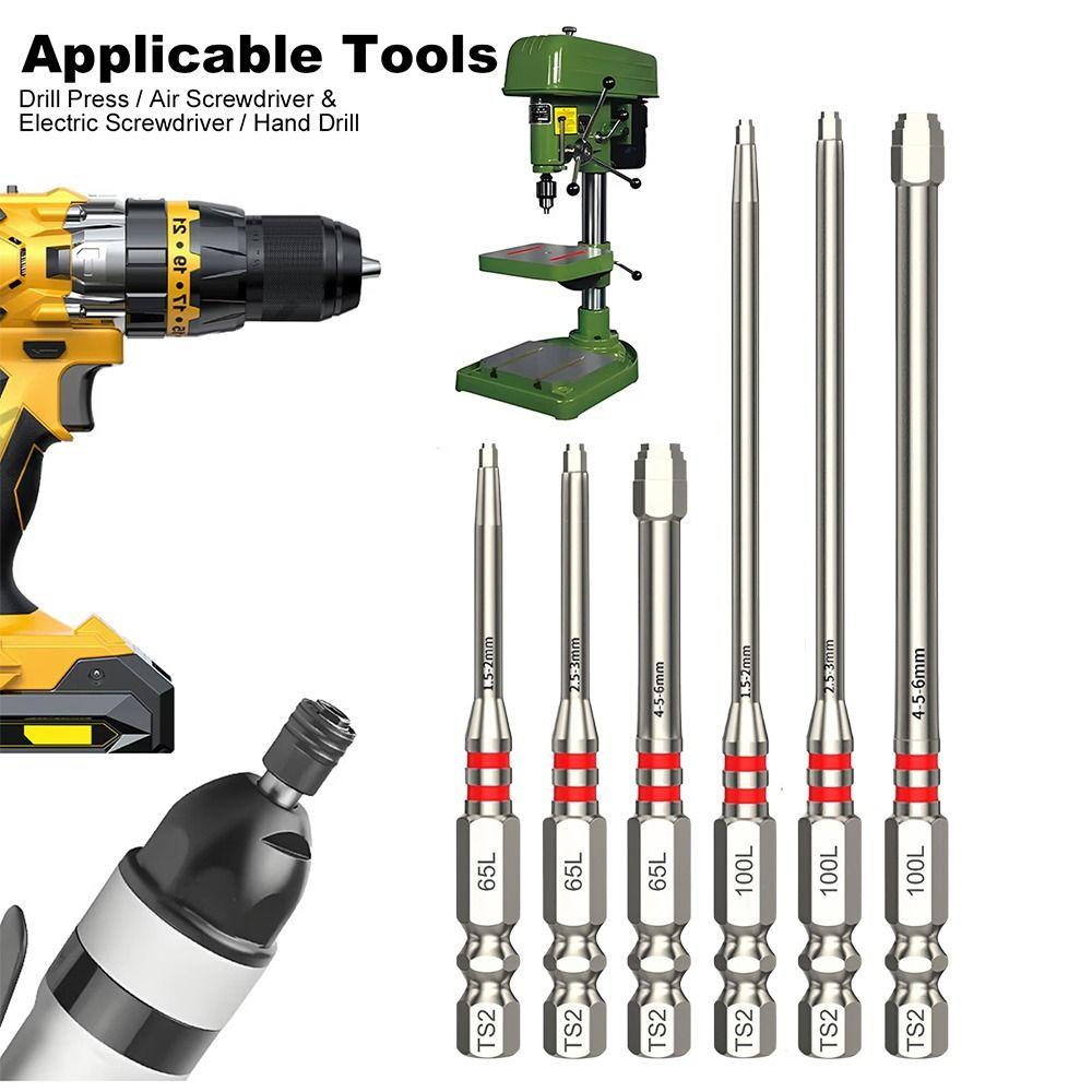 3/6PCS Strong Magnetism Electric Screwdriver Bits Set Hex Shank Screwdriver Bits  For Impact Drill