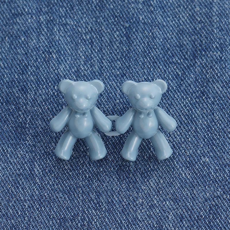 

Bear Waist Cincher Snap-On Detachable No-Sew No-Stitch Waist Cincher Button for Denim Pants - Waist Size Reducer 2PCS